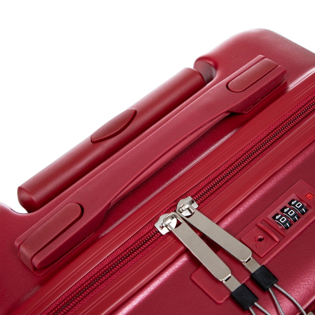 ABS Spinner Wheel Luggage Set with Combination Lock - Red