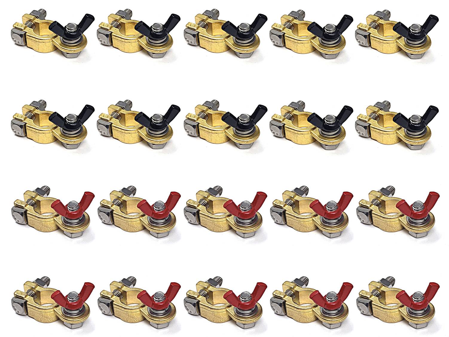 Marine Grade Battery Terminal Top Post Kit for RV, Trucks, Boats, Cars, Campers, Golf Carts (Military Spec. B-12128C)