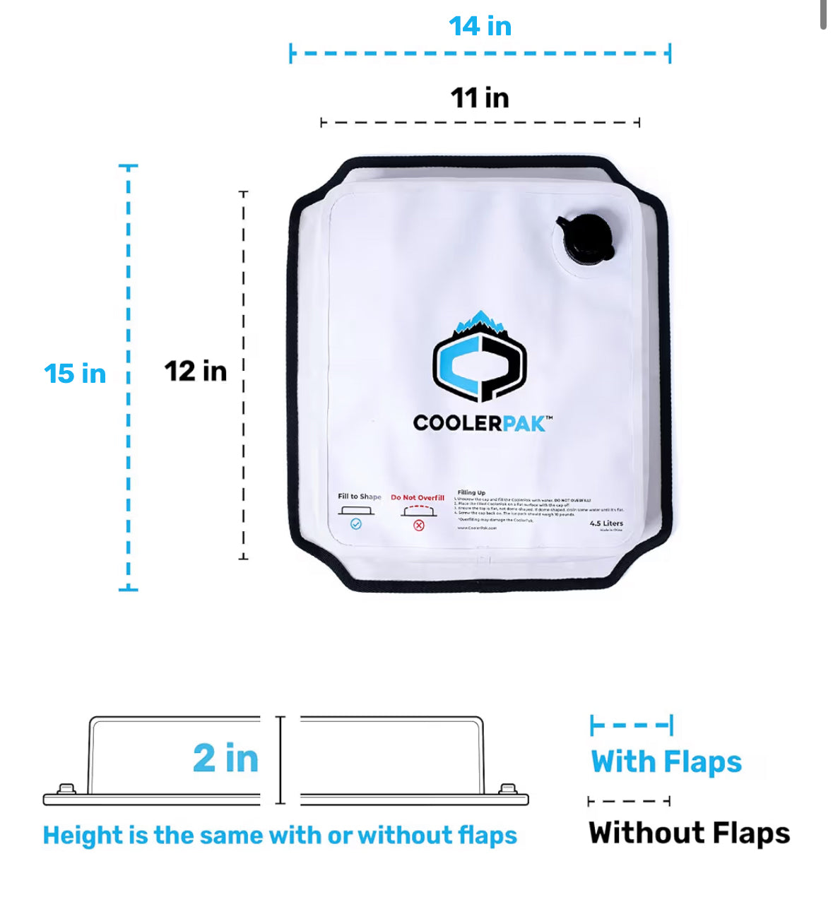 CoolerPak 12lb Ice Block Pack - Reusable Ice Pack for Coolers