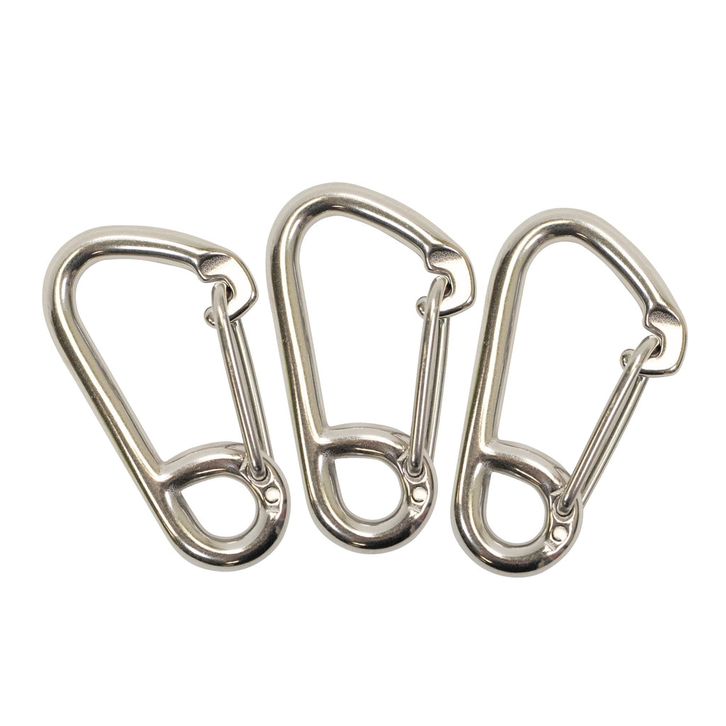 Scuba Choice Boat Marine Clip Stainless Steel Safety Spring Hook Carabiner, 3"