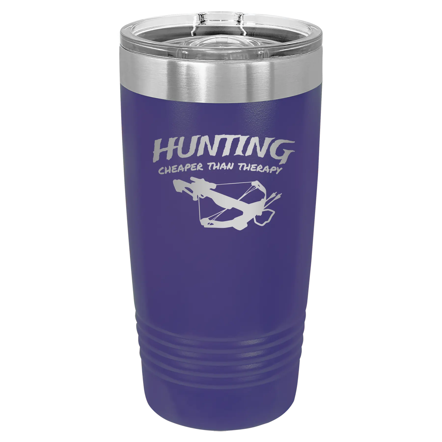 Hunting Cheaper than Therapy 20 oz Tumbler | Purple