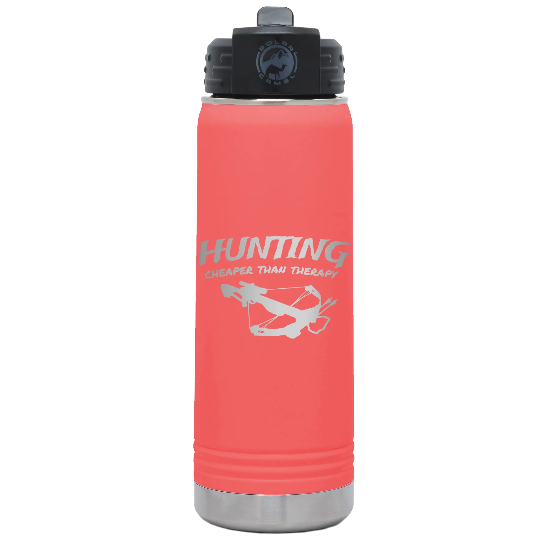 Hunting Cheaper than Therapy 20 oz Water Bottle | Coral