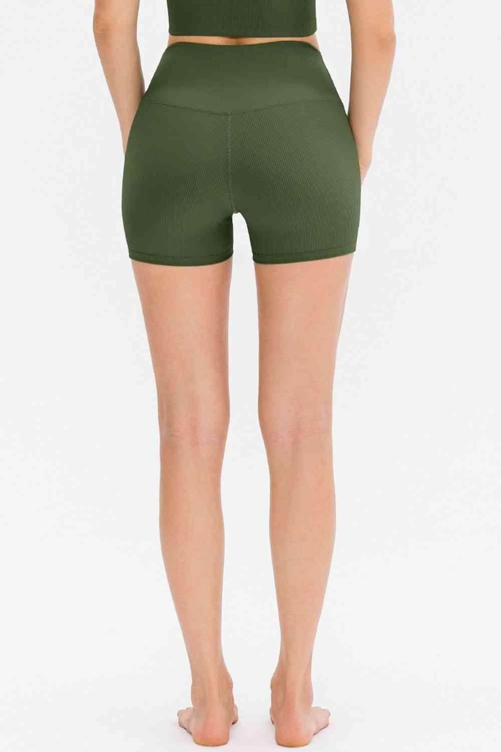 Slim Fit Wide Waistband Sports Shorts for Active Lifestyle