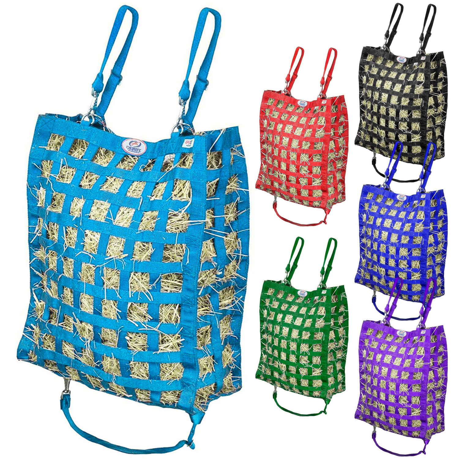 Superior 4-Sided Slow Feeder Horse Hay Bag – 1.75" Square Openings – Restricted Slow Feed – 1-Year Warranty | Patented Design