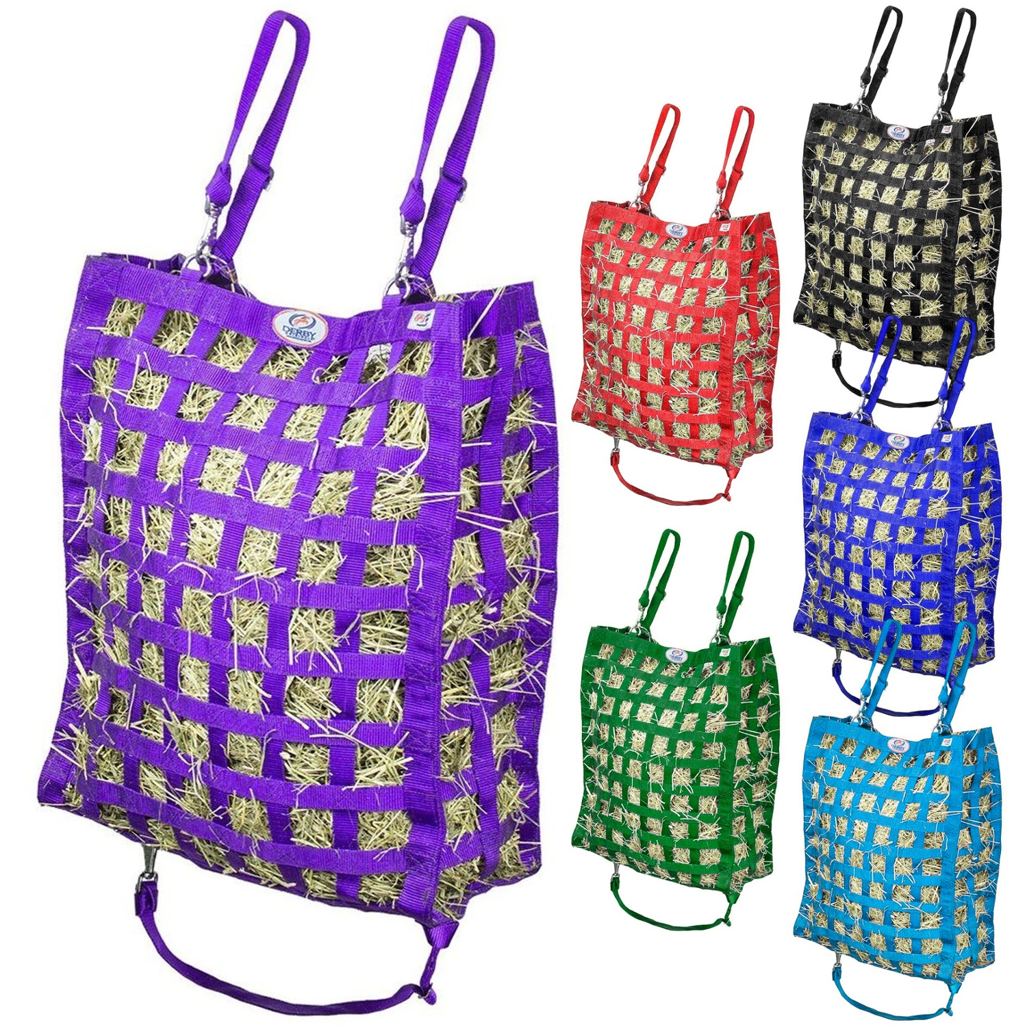 Superior 4-Sided Slow Feeder Horse Hay Bag – 1.75" Square Openings – Restricted Slow Feed – 1-Year Warranty | Patented Design