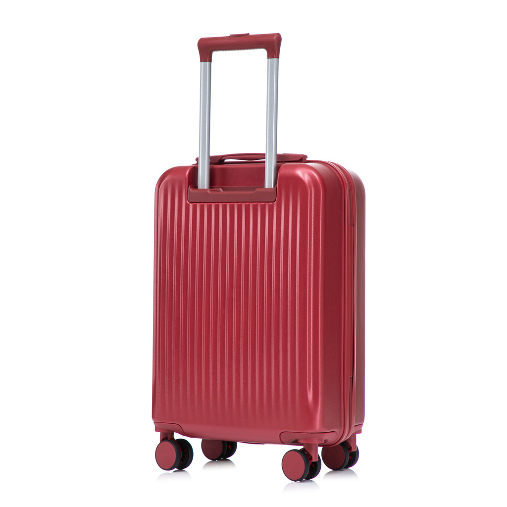 ABS Spinner Wheel Luggage Set with Combination Lock - Red