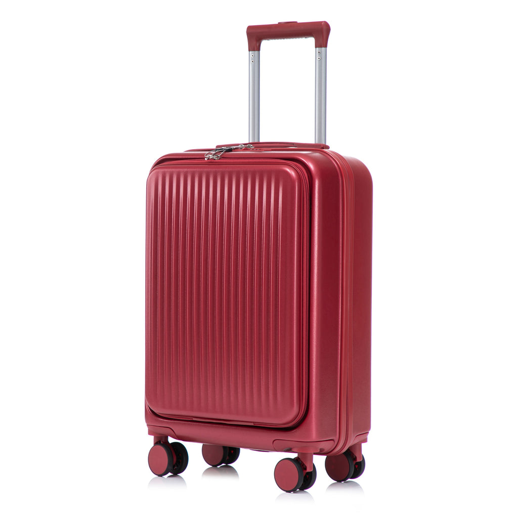 ABS Spinner Wheel Luggage Set with Combination Lock - Red