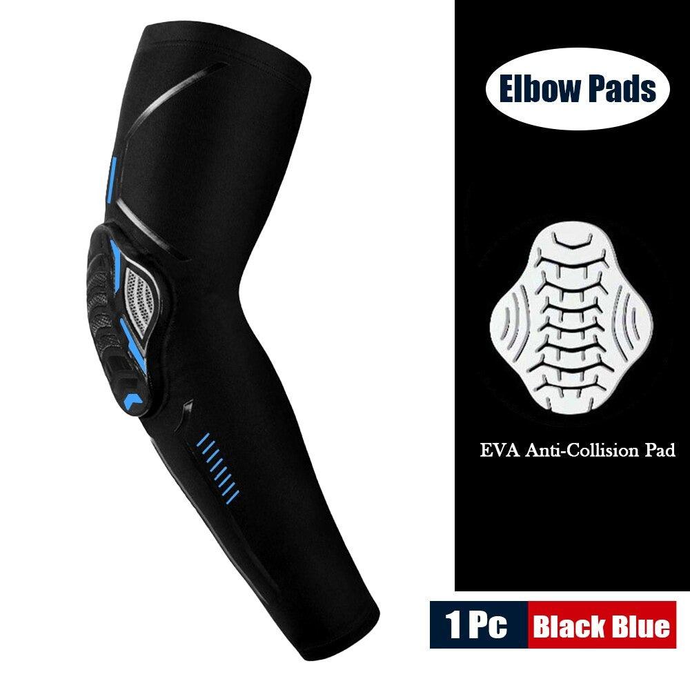 1Piece Sports Elbow Support Pads Breathable Arm Compression Shield Shape Crash Proof Elbow Pads Arm Sleeve Compression Sleeve For Outdoor Sports Running Basketball Football Volleyball Arm Cover