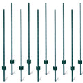 Fence posts ranging from 5 feet to 10 bags, heavy-duty metal fence posts with U-shaped grooves