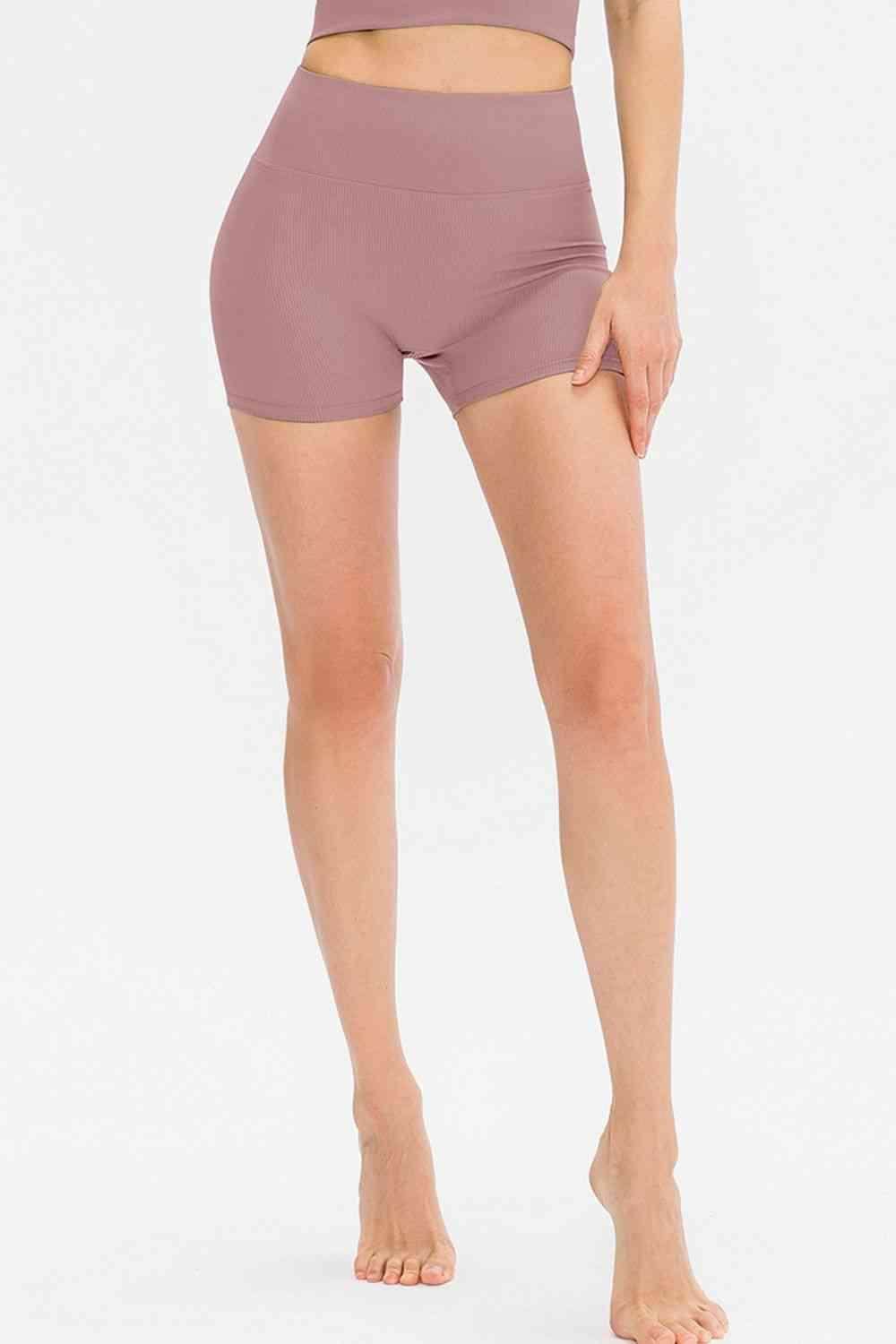 Slim Fit Wide Waistband Sports Shorts for Active Lifestyle