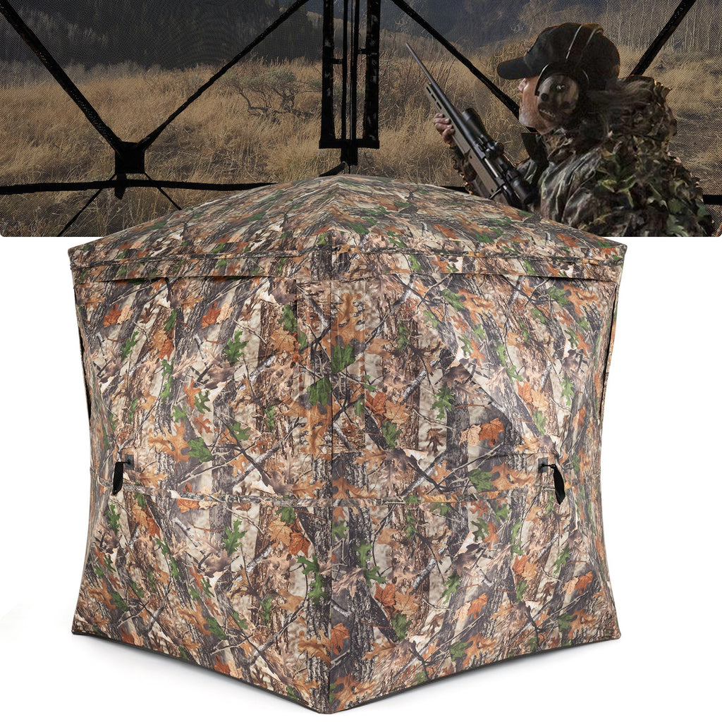 270¬∞ See Through Hunting Blind Tent with Silent Magnetic Door