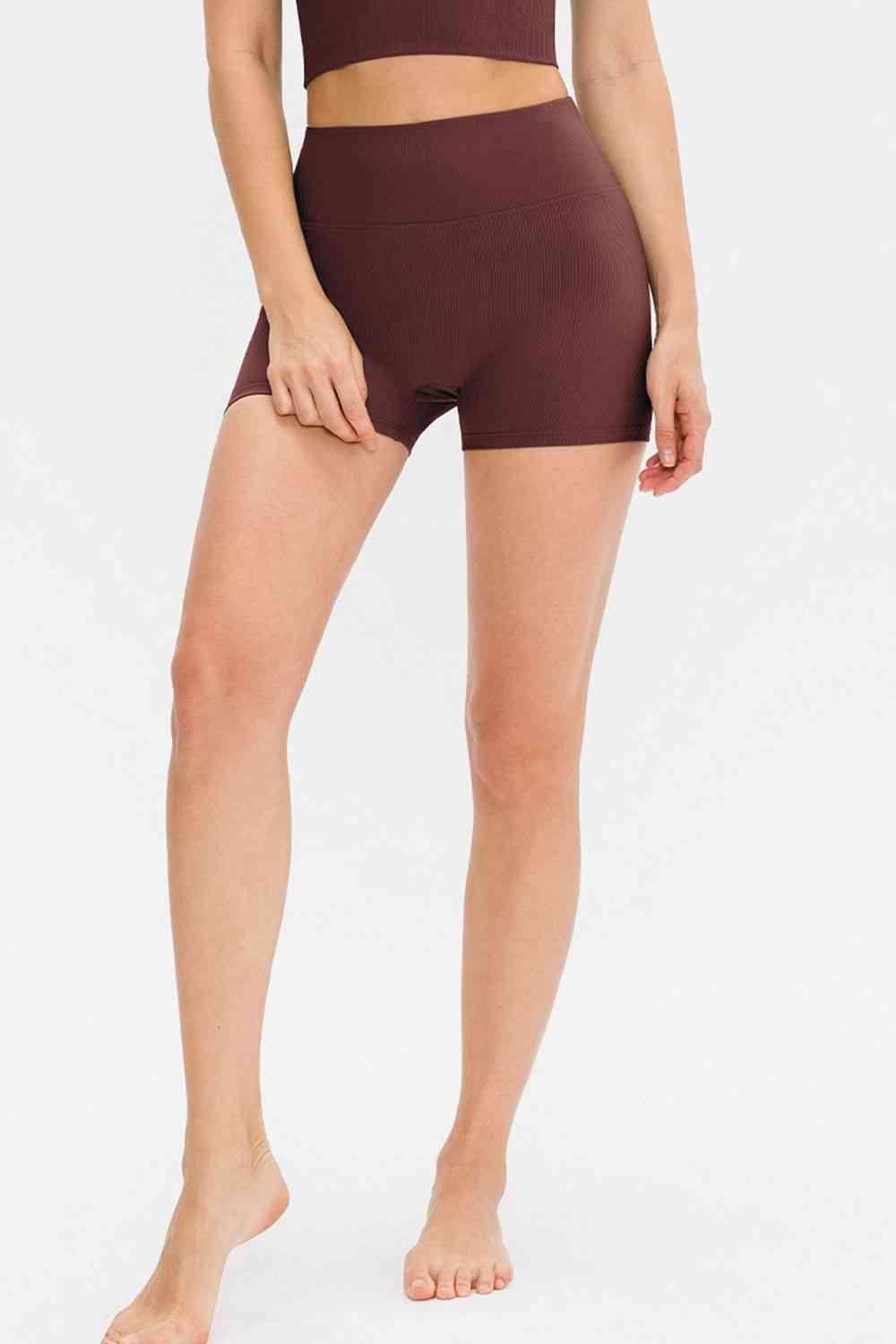 Slim Fit Wide Waistband Sports Shorts for Active Lifestyle