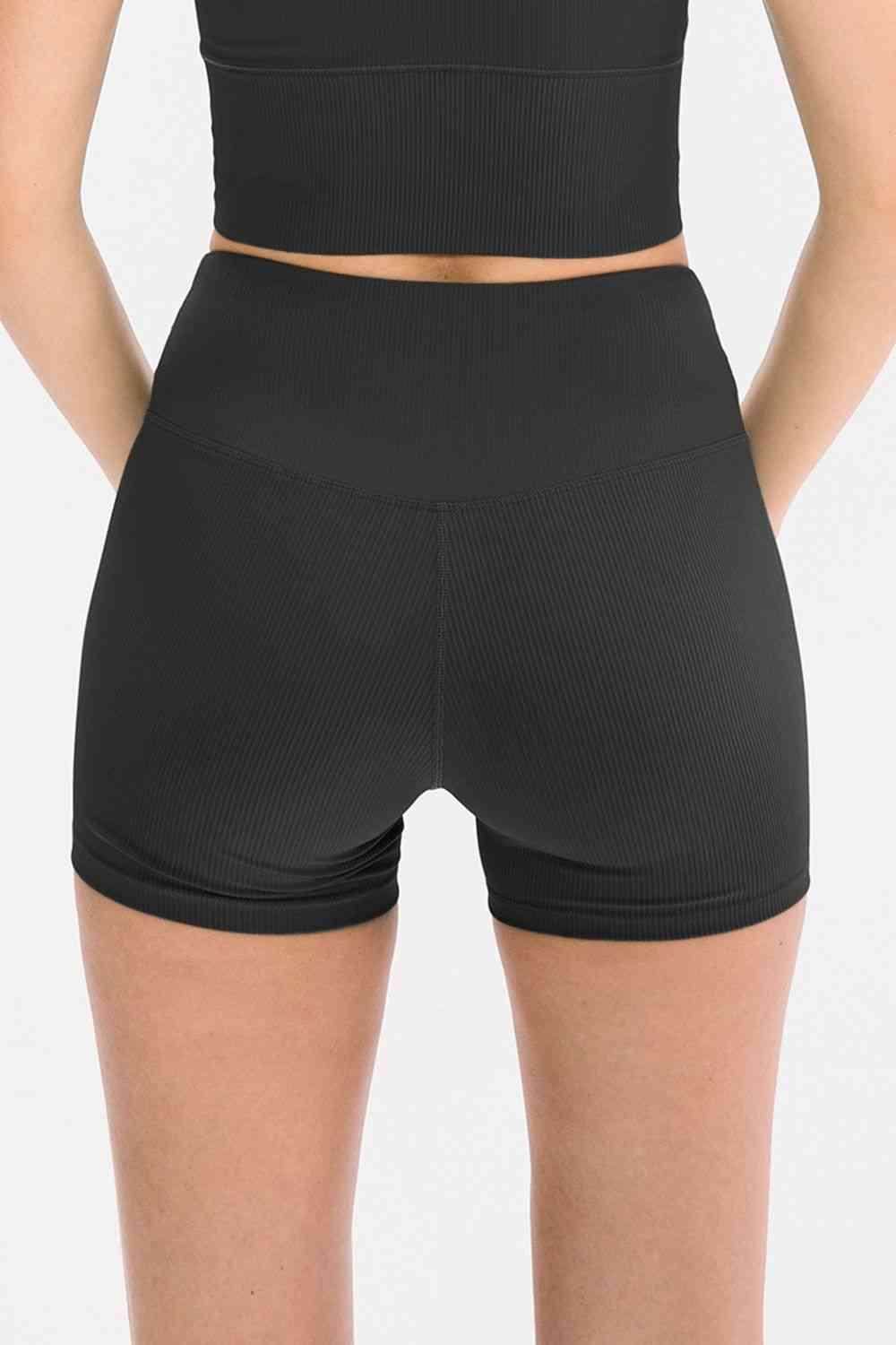 Slim Fit Wide Waistband Sports Shorts for Active Lifestyle