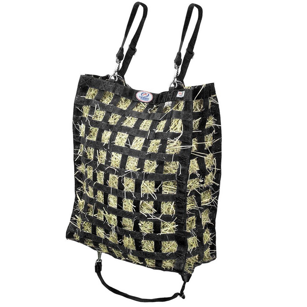 Superior 4-Sided Slow Feeder Horse Hay Bag – 1.75" Square Openings – Restricted Slow Feed – 1-Year Warranty | Patented Design