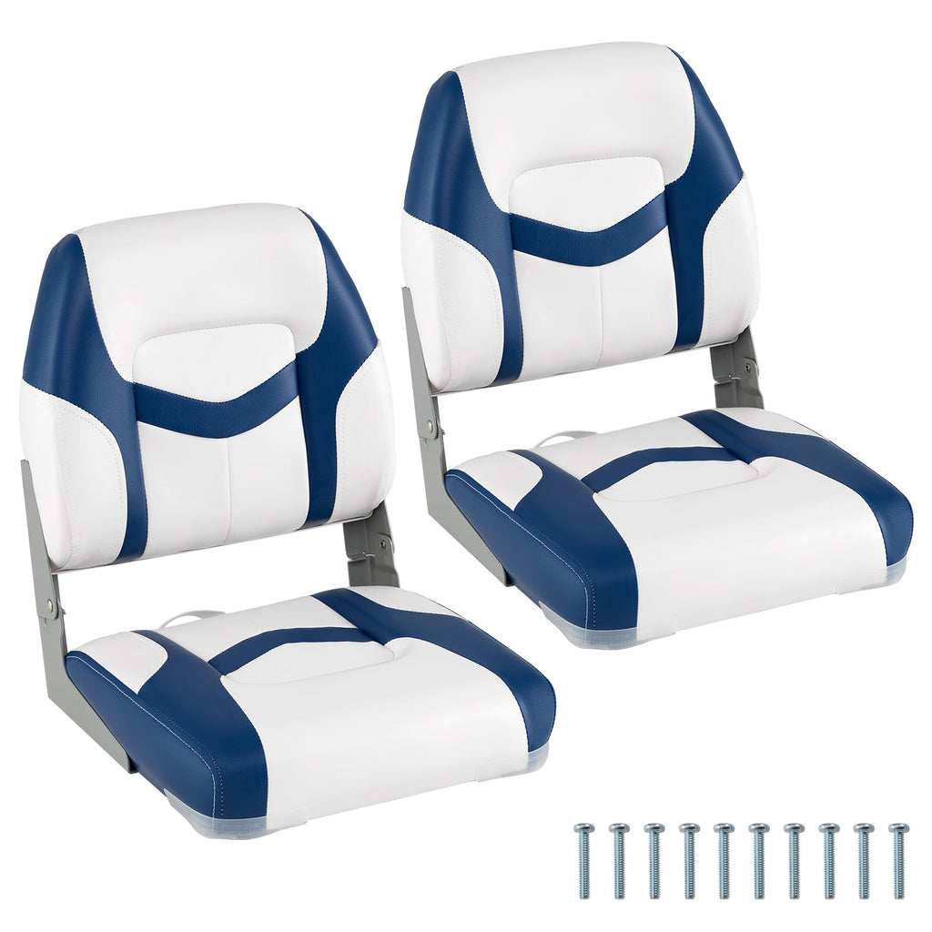 2-Pack Boat Seats with Fixing Bolts and Hinges