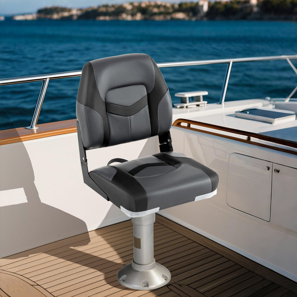 2-Pack Boat Seats with Fixing Bolts and Hinges