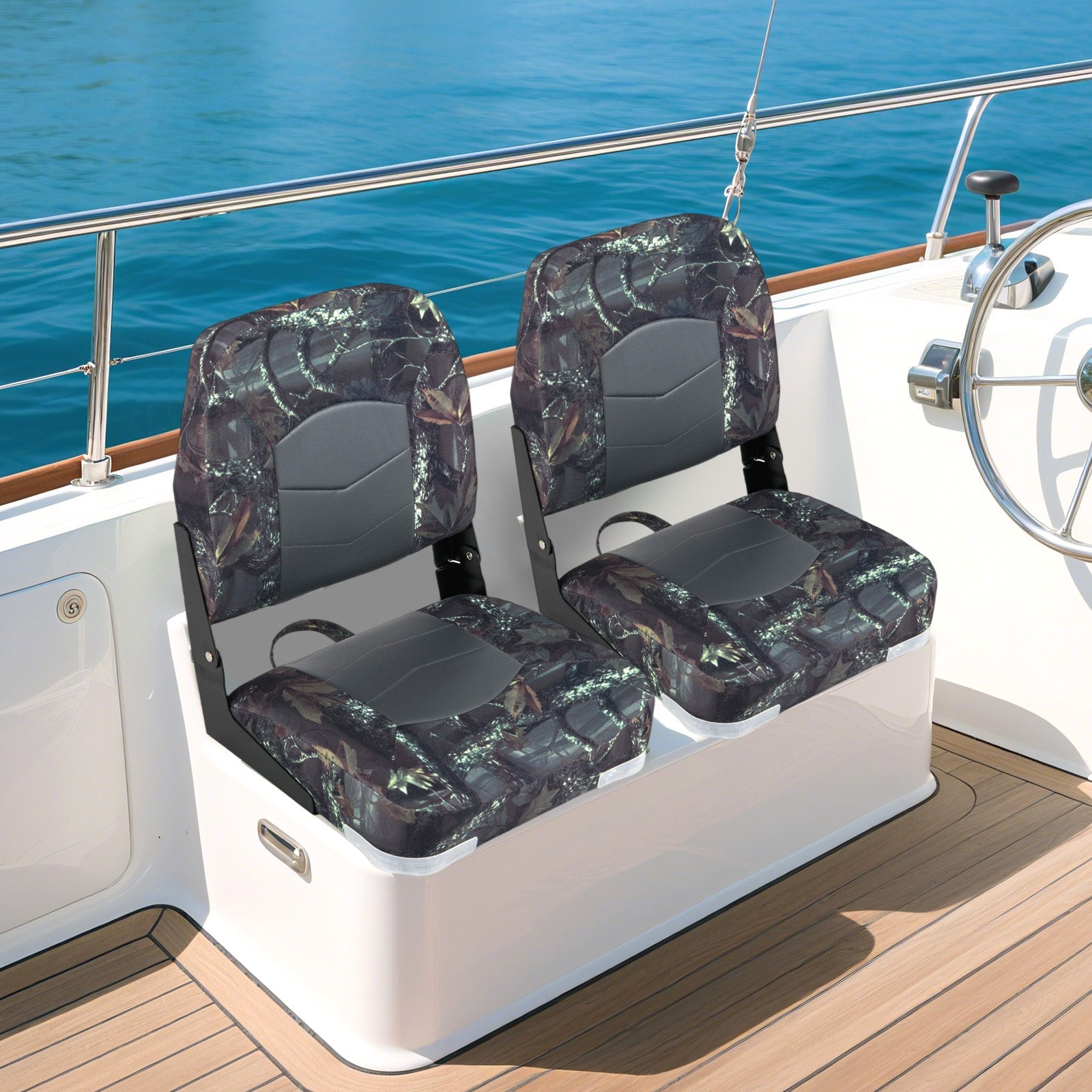 2-Pack Boat Seats with Thick Sponge Padding