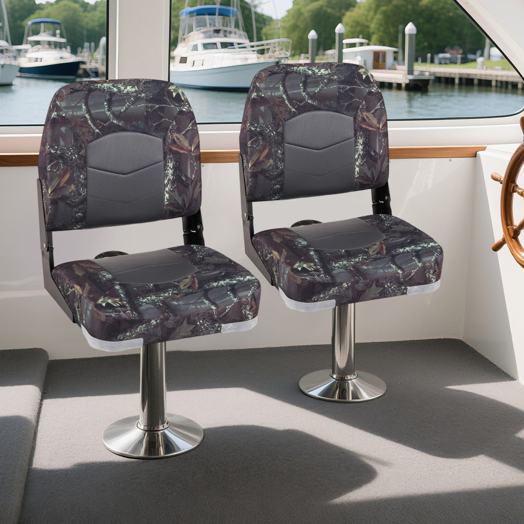2-Pack Boat Seats with Thick Sponge Padding