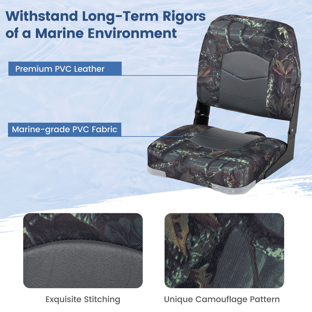 2-Pack Boat Seats with Thick Sponge Padding