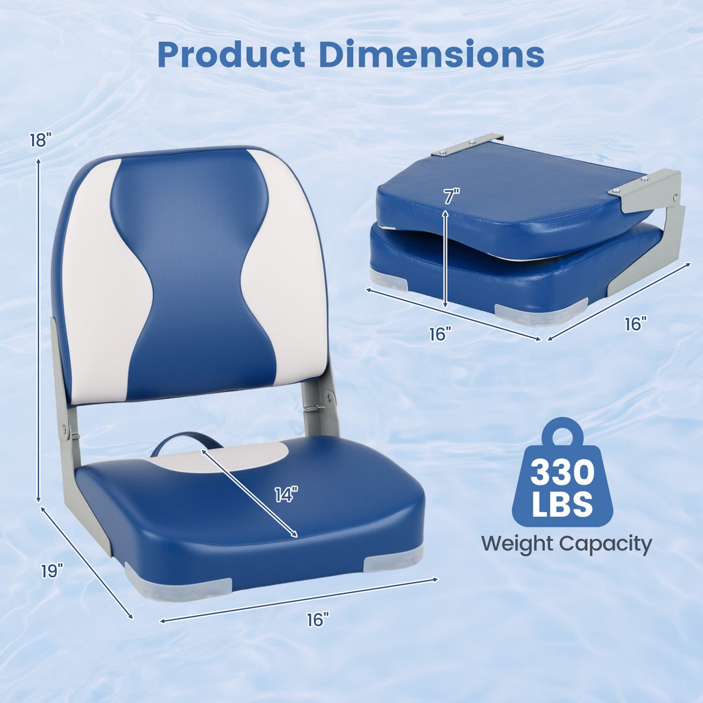 2-Pack Boat Seats with Thick Sponge Padding
