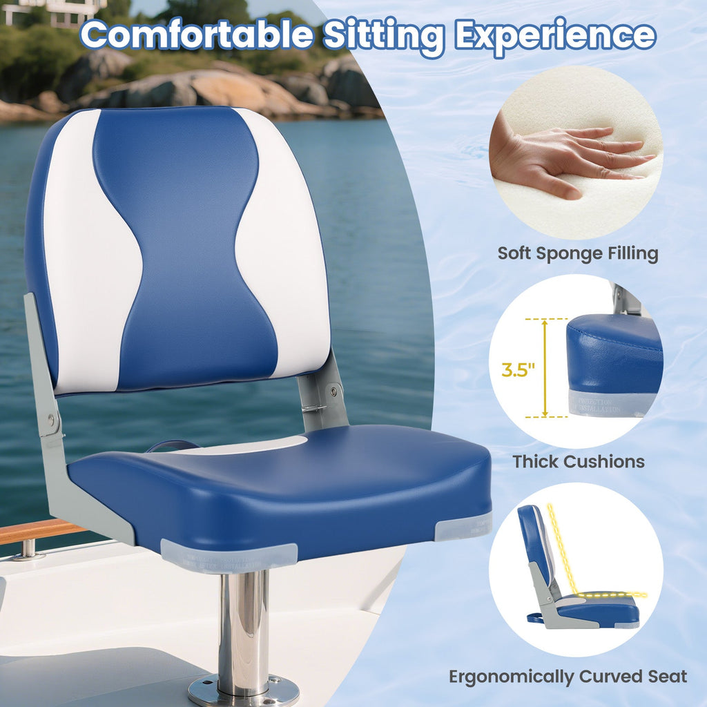 2-Pack Boat Seats with Thick Sponge Padding