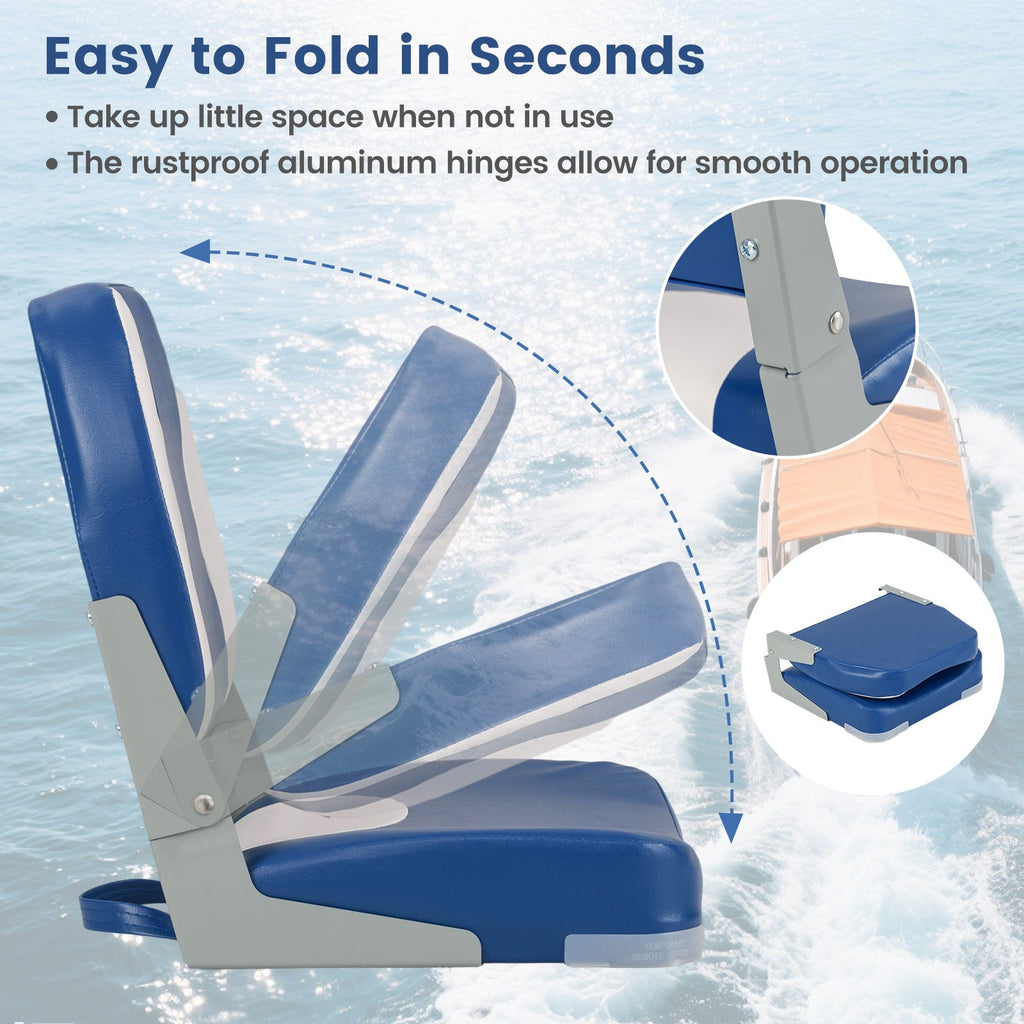 2-Pack Boat Seats with Thick Sponge Padding