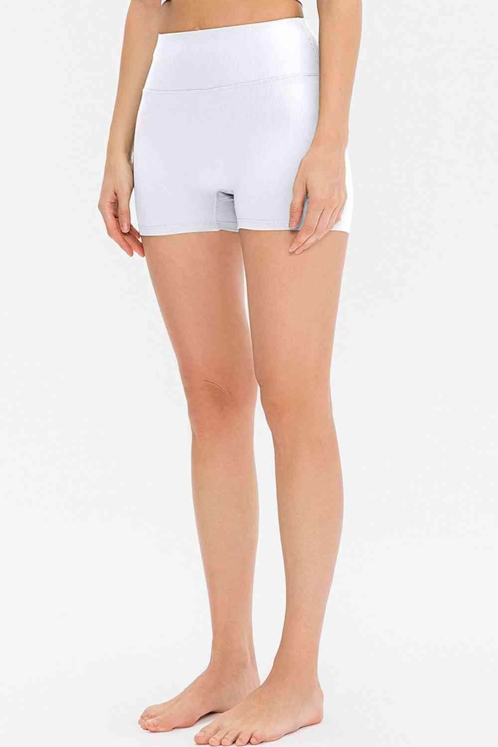 Slim Fit Wide Waistband Sports Shorts for Active Lifestyle