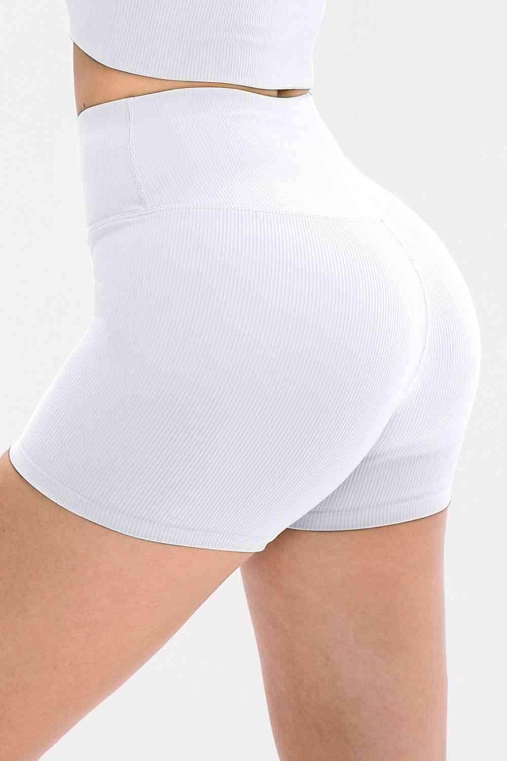 Slim Fit Wide Waistband Sports Shorts for Active Lifestyle