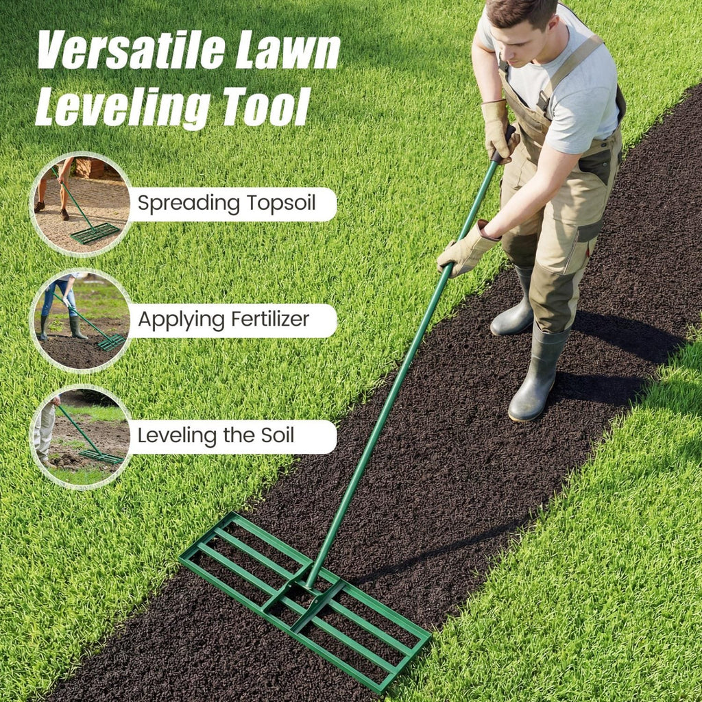 30 x 10 Inch Heavy Duty Lawn Level Tool with 69 Inch Handle