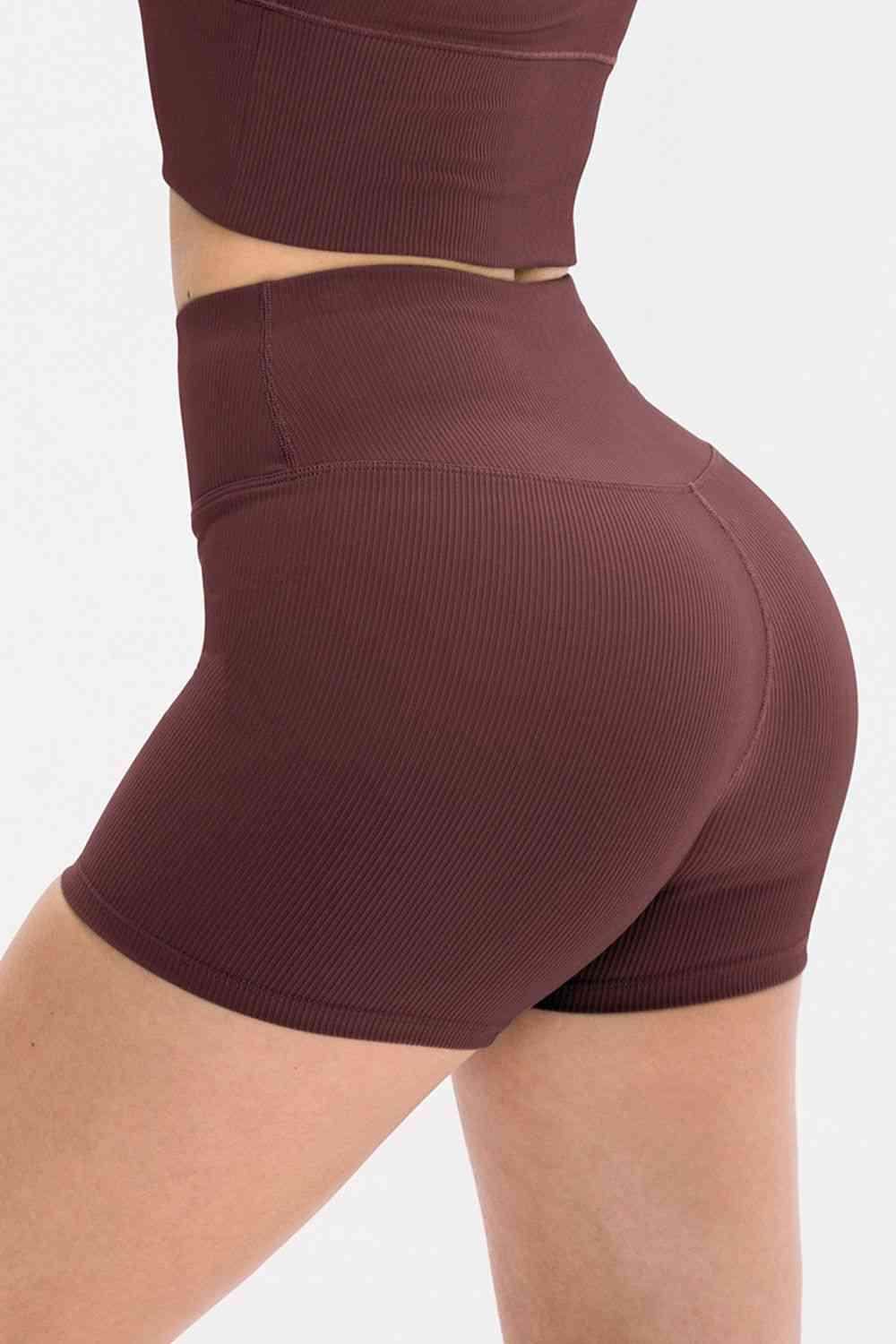 Slim Fit Wide Waistband Sports Shorts for Active Lifestyle