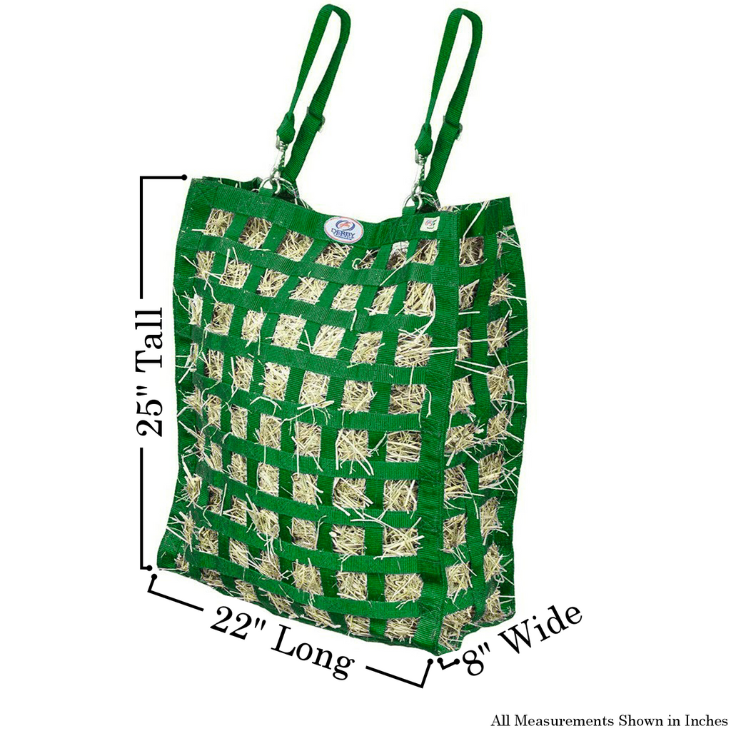 Superior 4-Sided Slow Feeder Horse Hay Bag – 1.75" Square Openings – Restricted Slow Feed – 1-Year Warranty | Patented Design