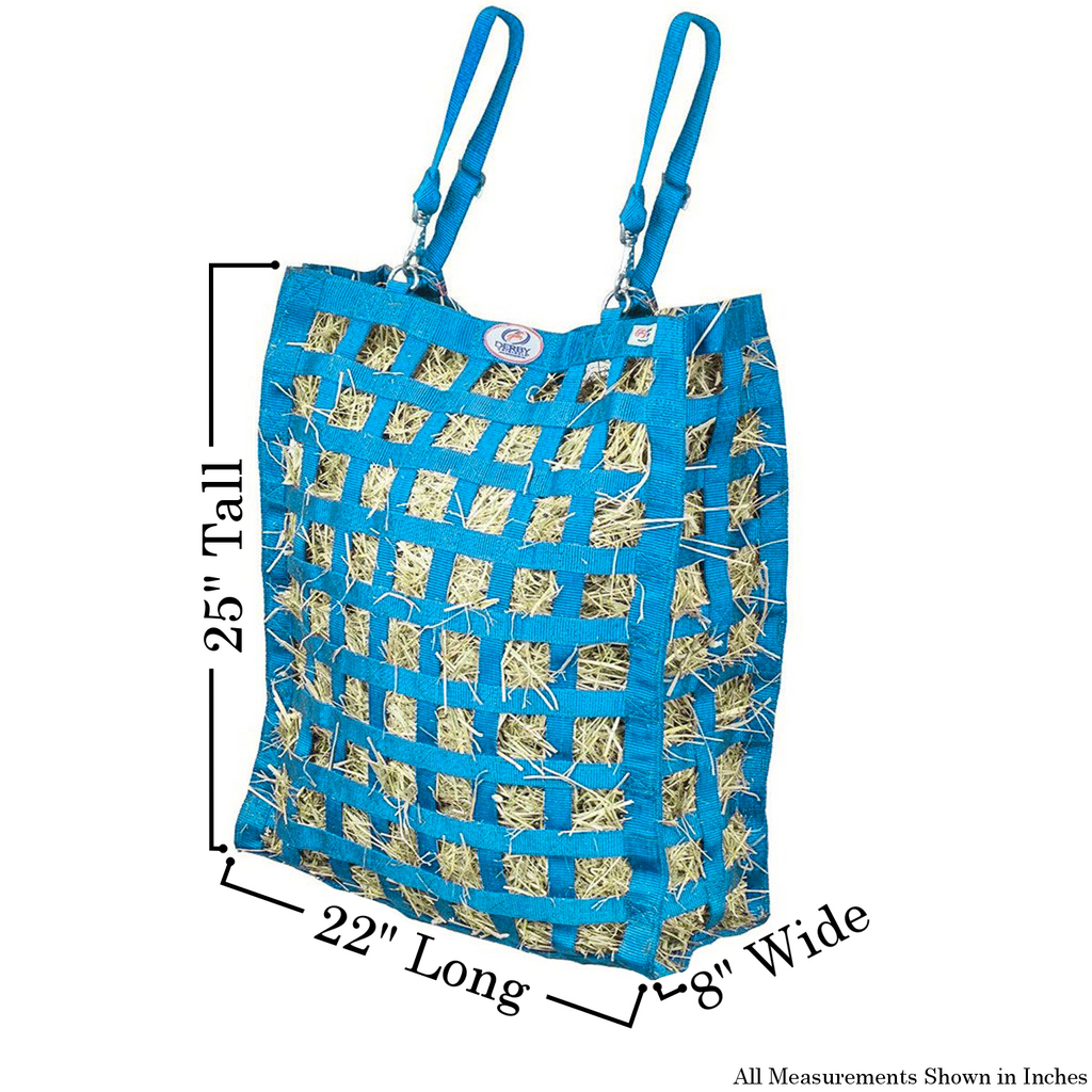 Superior 4-Sided Slow Feeder Horse Hay Bag – 1.75" Square Openings – Restricted Slow Feed – 1-Year Warranty | Patented Design