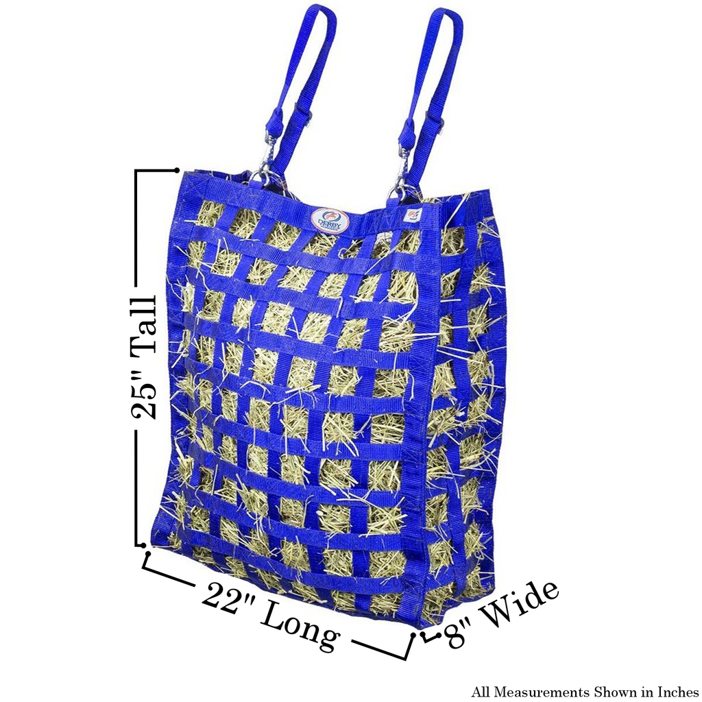 Superior 4-Sided Slow Feeder Horse Hay Bag – 1.75" Square Openings – Restricted Slow Feed – 1-Year Warranty | Patented Design