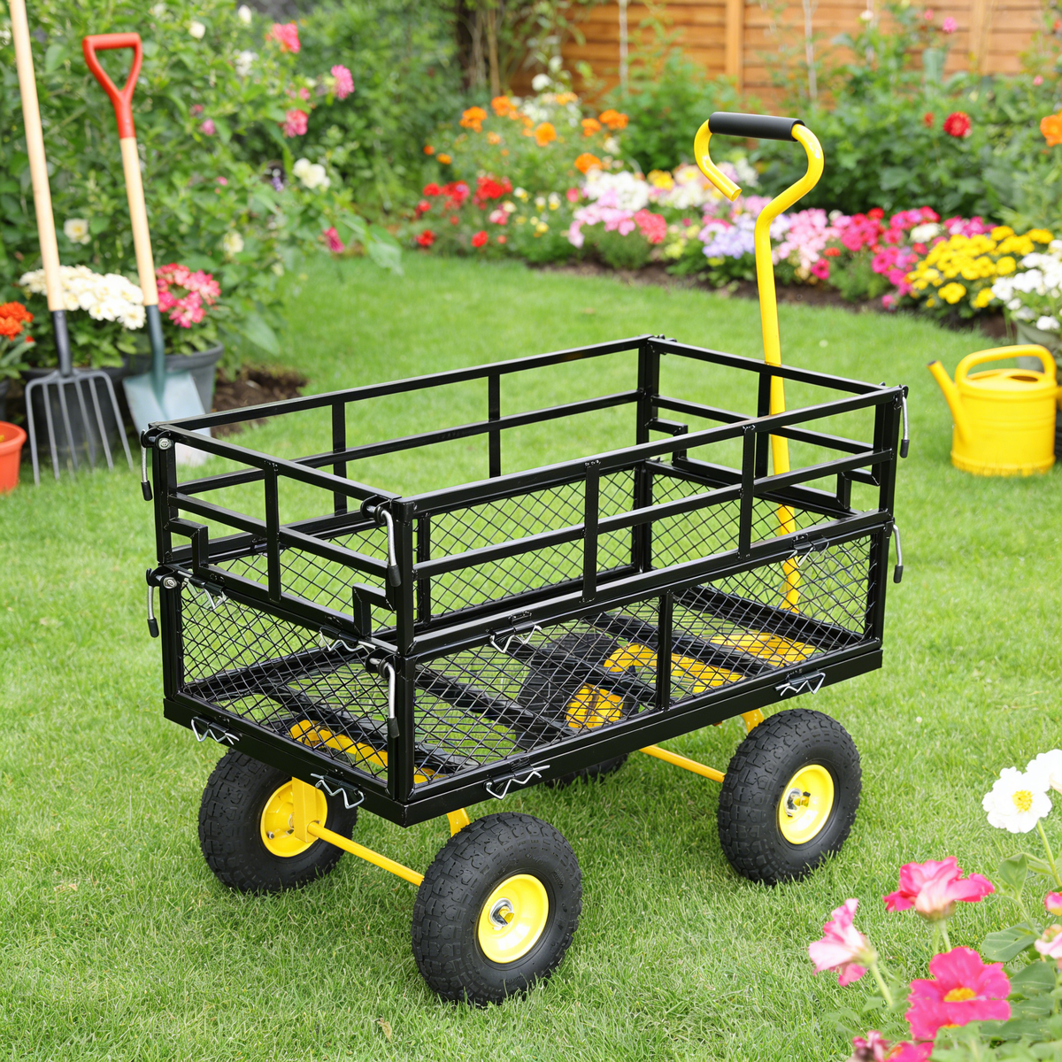 Wagon Cart Garden Cart Trucks Make Transporting Firewood Easier