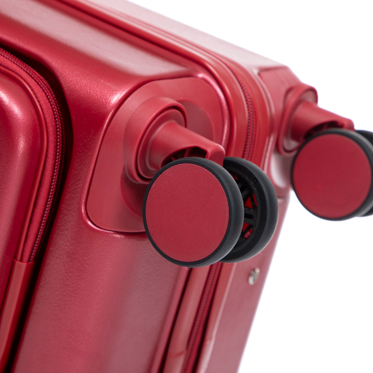 ABS Spinner Wheel Luggage Set with Combination Lock - Red