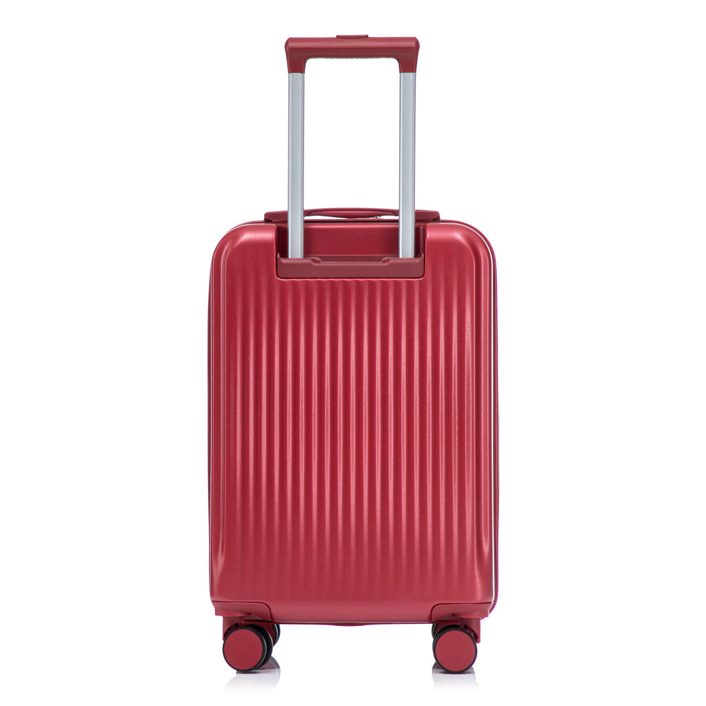 ABS Spinner Wheel Luggage Set with Combination Lock - Red