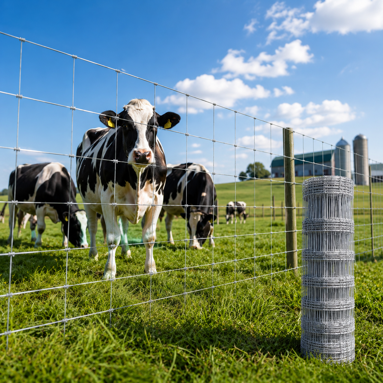 Farm Livestock Fence, 5.9" x 328FT Galvanized Iron Wire