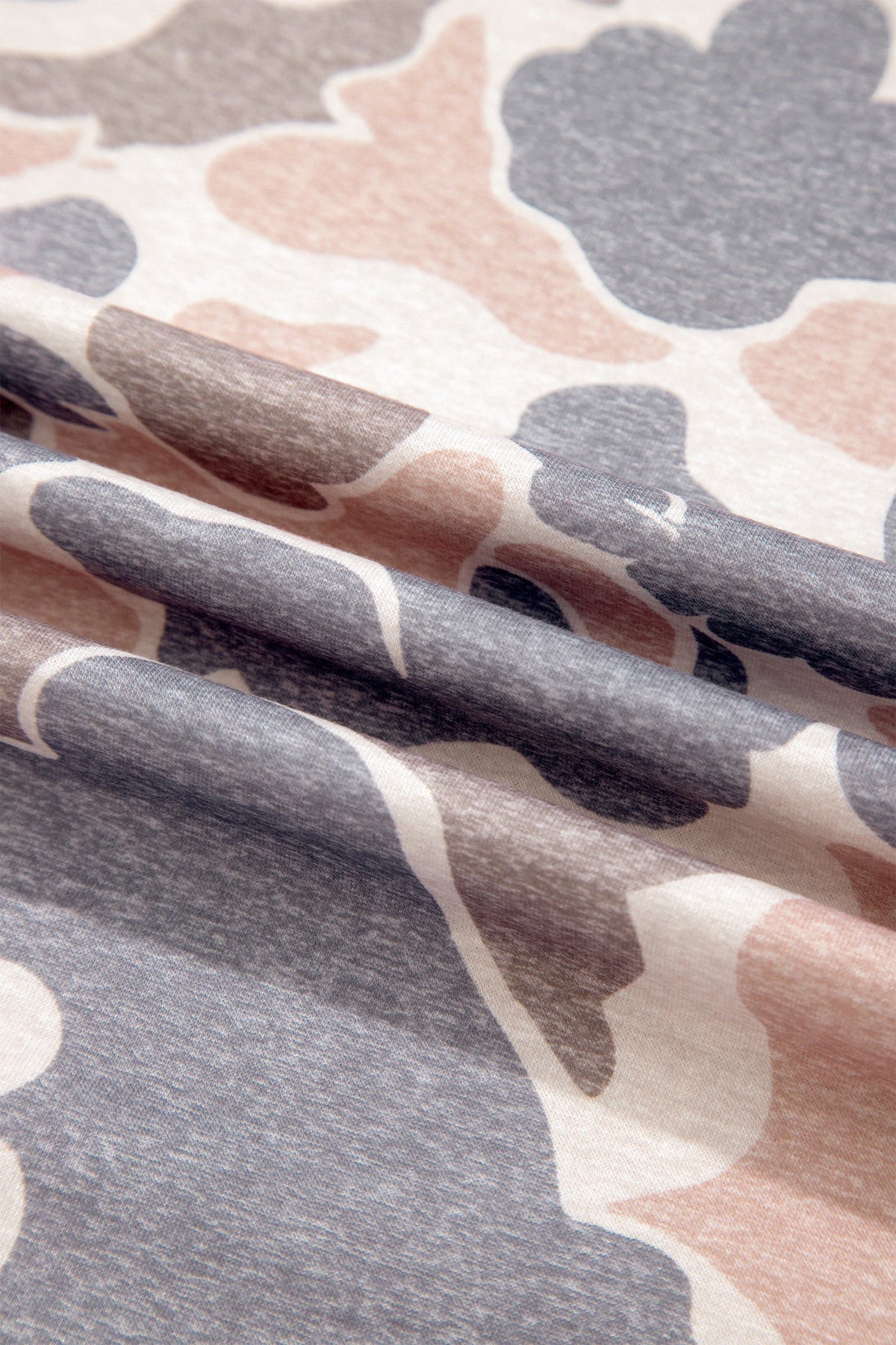 Multicolour Camouflage Print Long Sleeve Top Loose 2pcs Pants Set