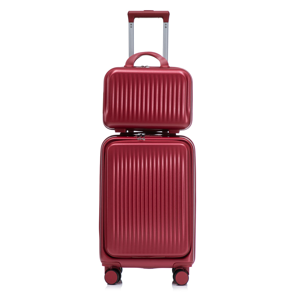 ABS Spinner Wheel Luggage Set with Combination Lock - Red