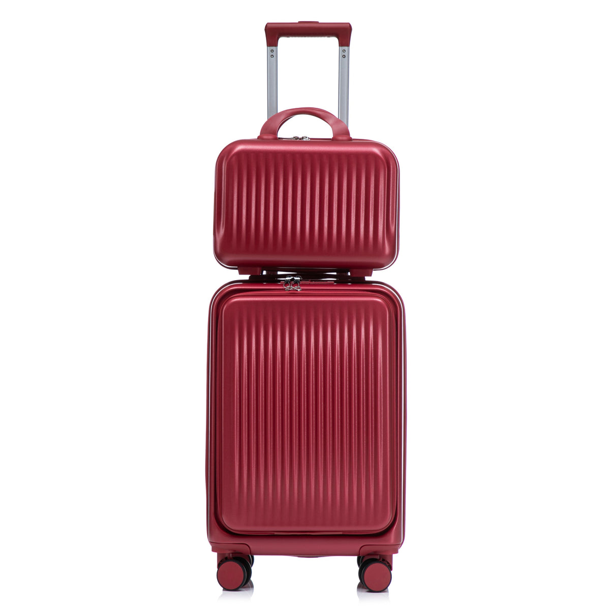 ABS Spinner Wheel Luggage Set with Combination Lock - Red