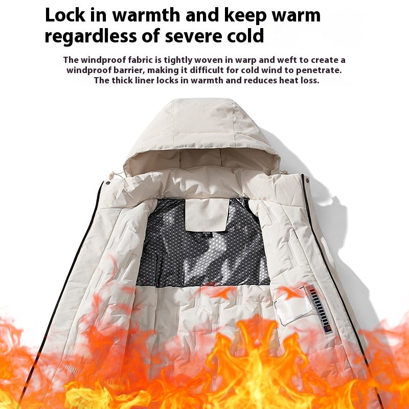 Winter Cotton-padded Coat Shell Jacket Fleece-lined Cold-resistant Windproof Waterproof Antifouling Outdoor