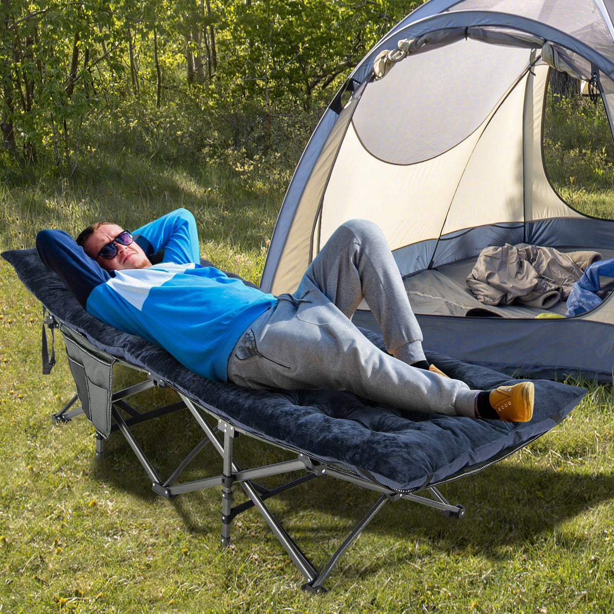 75 x 27.5 Inch Camping Cot Pads with Soft and Breathable Crystal Velvet