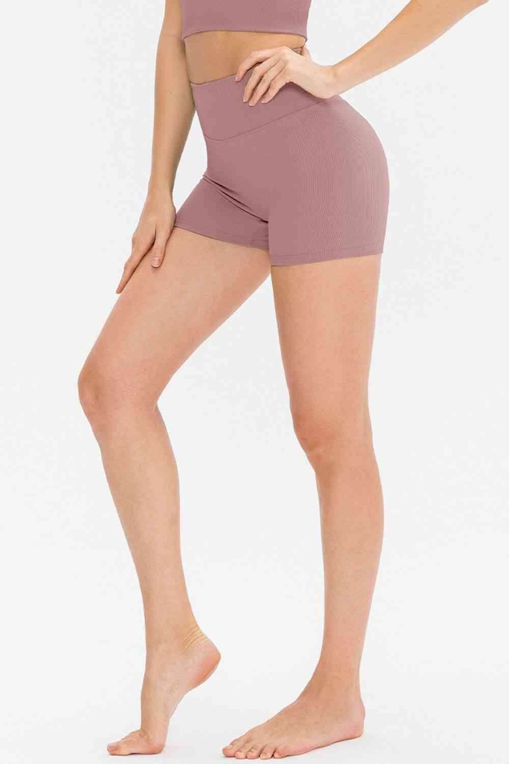 Slim Fit Wide Waistband Sports Shorts for Active Lifestyle