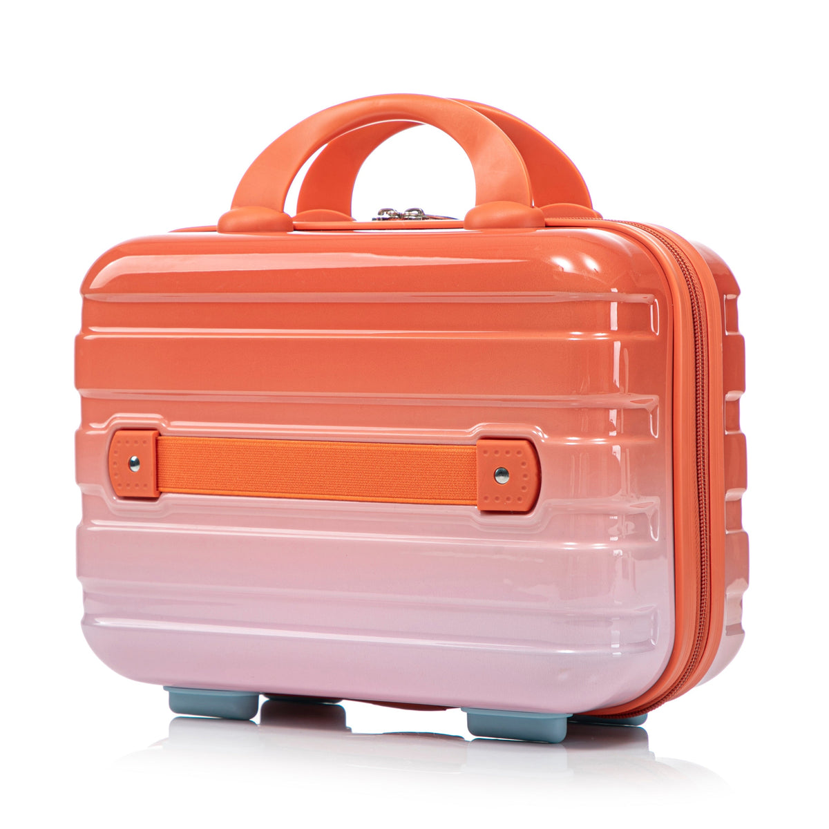 2 Pc PC Spinner Wheel Luggage Set with Lock - Gradient Blue Red
