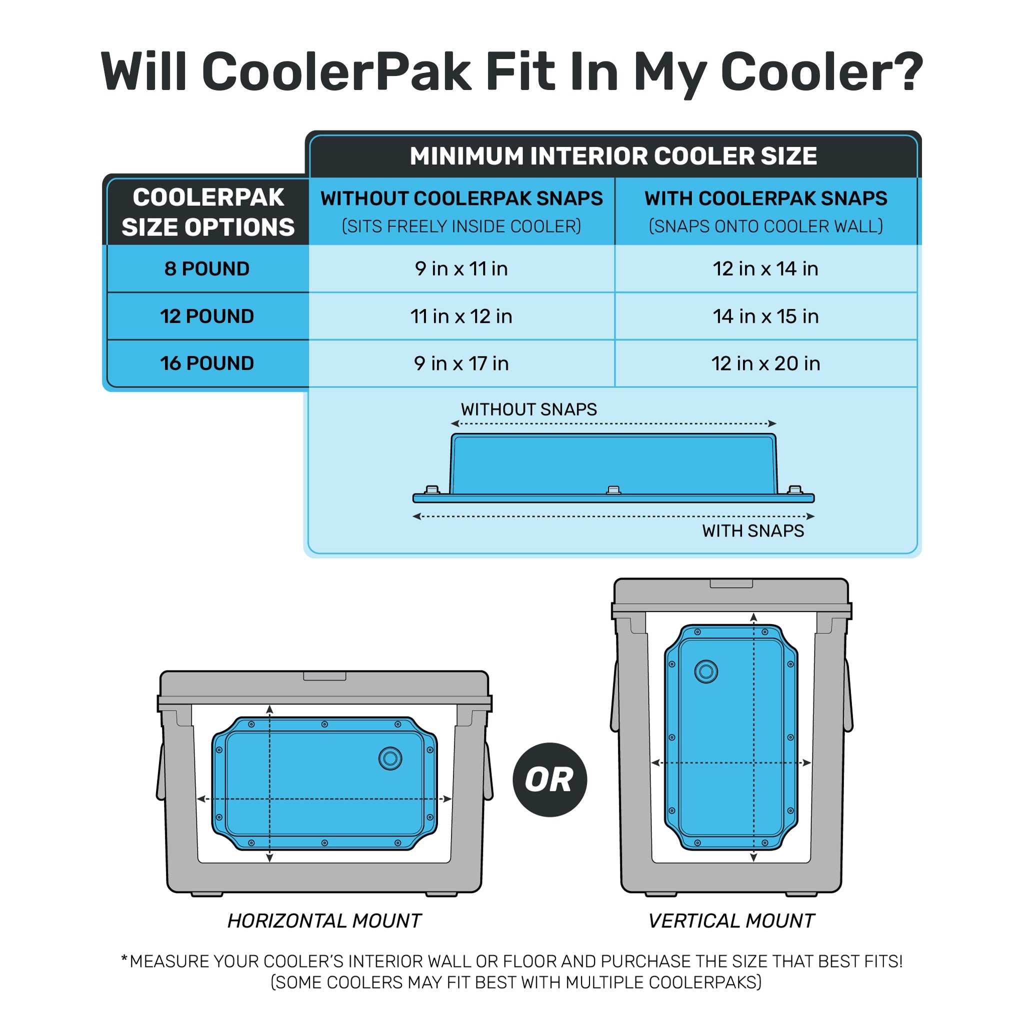 CoolerPak 12lb Ice Block Pack - Reusable Ice Pack for Coolers