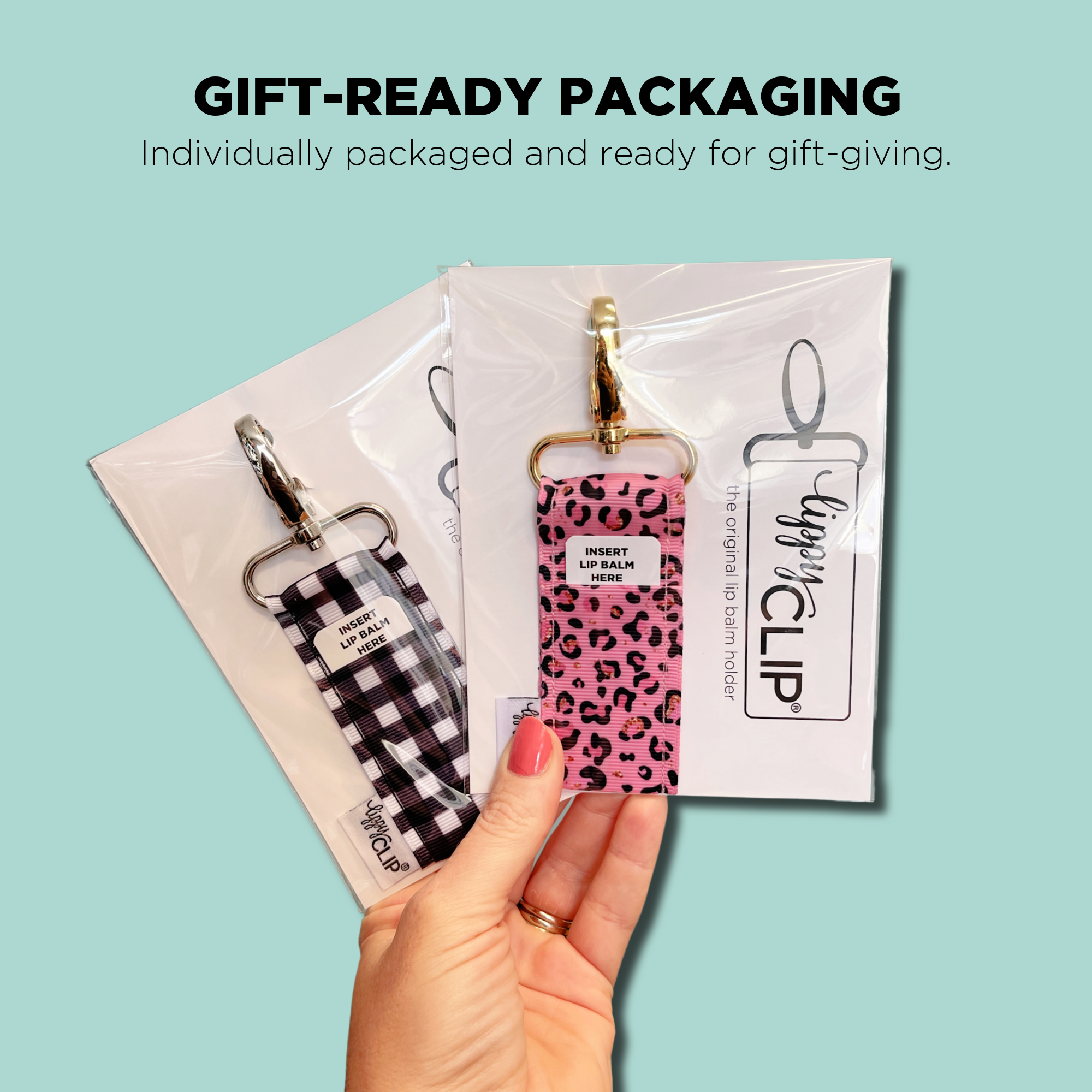 Pastel Paw Prints LippyClip® Lip Balm Holder
