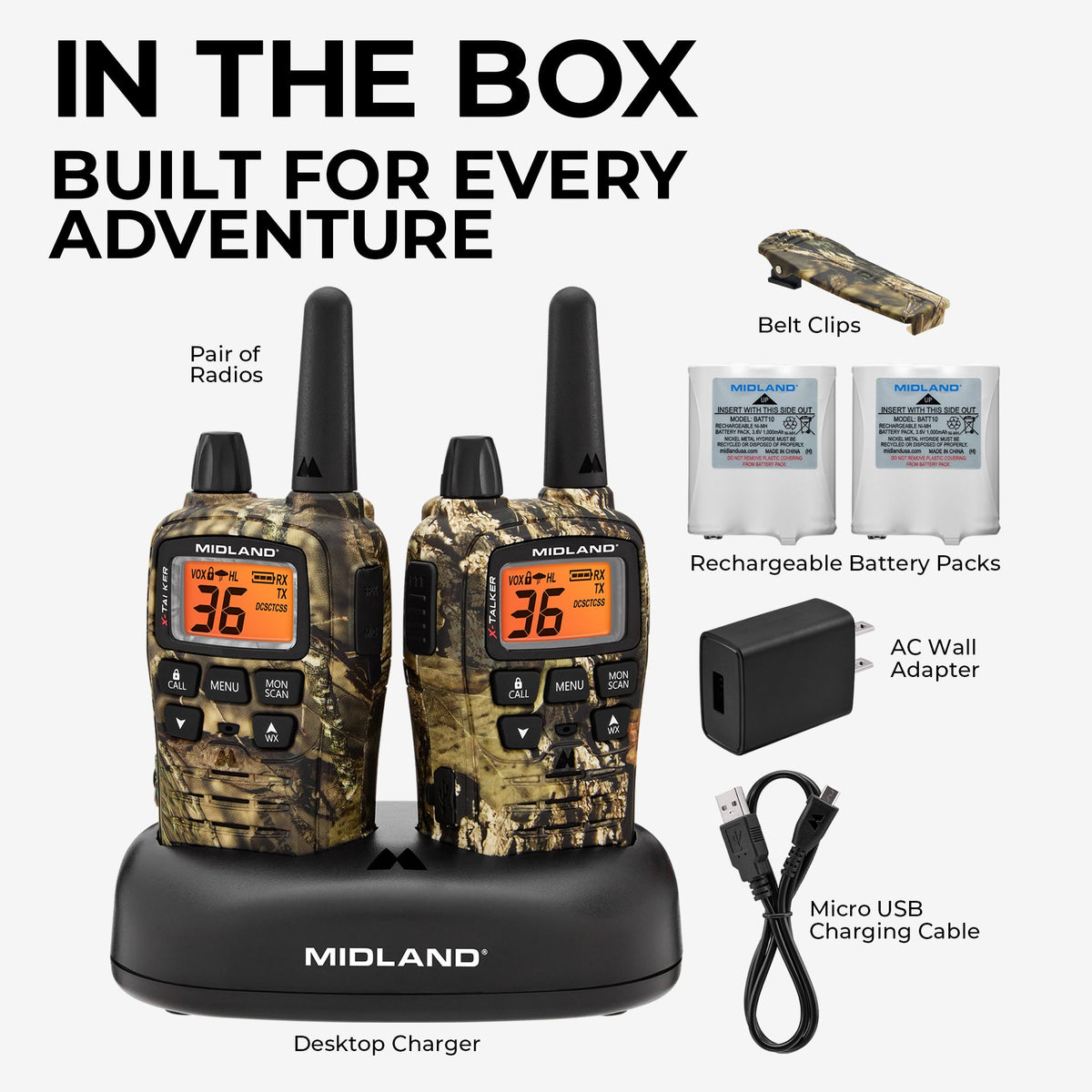 T75 X-Talker FRS Walkie Talkie 2-Pack Camo - T75VP3