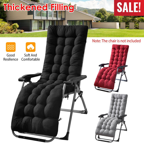 71x22in Chaise Lounger Cushion Recliner Rocking Chair Sofa Mat Deck Chair Cushion