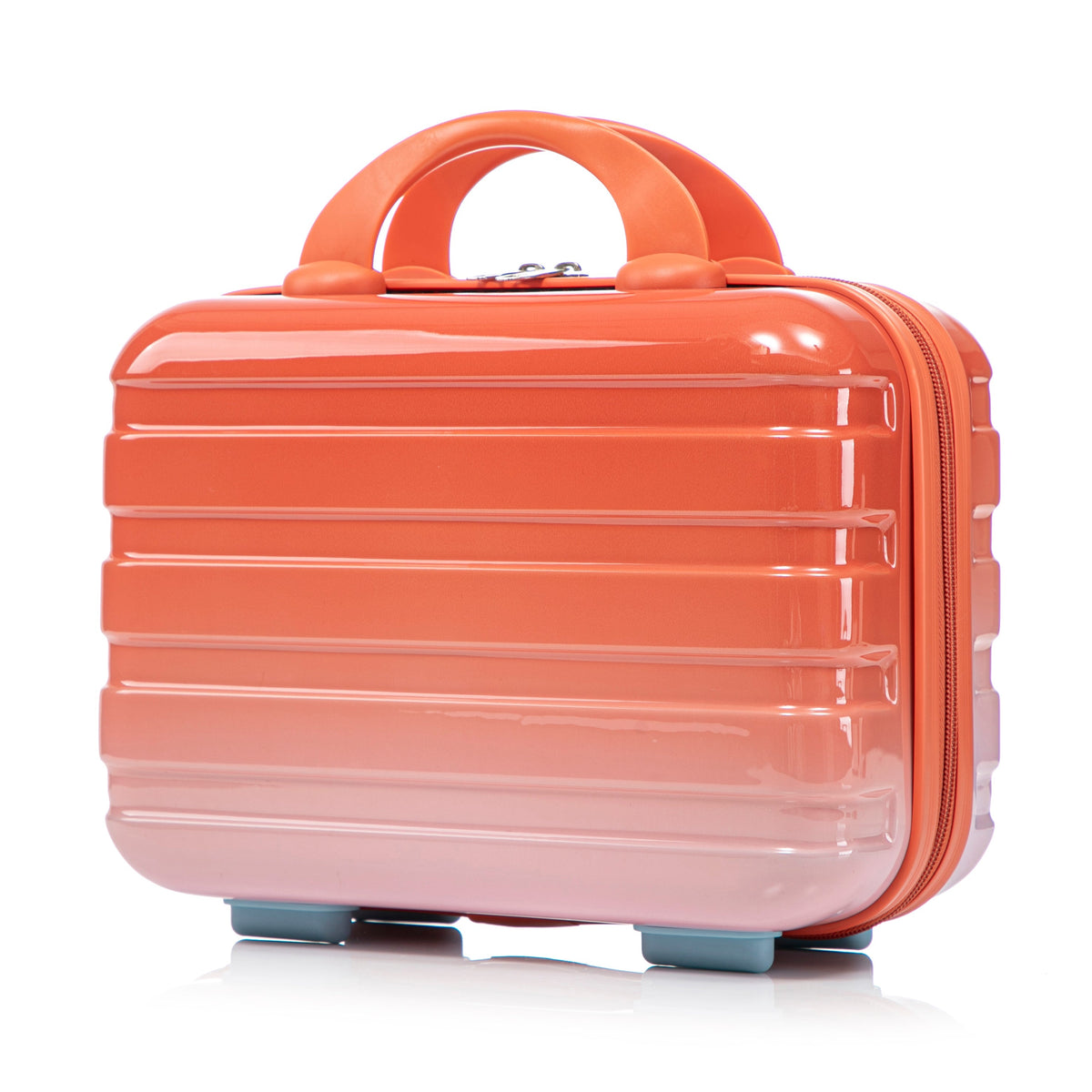 2 Pc PC Spinner Wheel Luggage Set with Lock - Gradient Blue Red