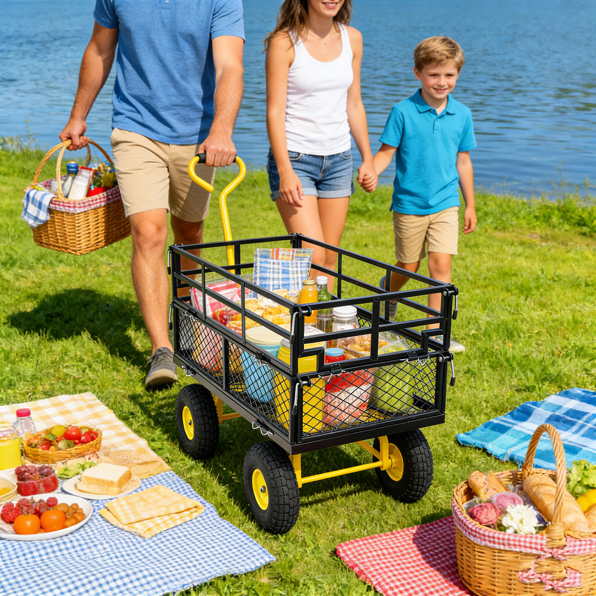 Wagon Cart Garden Cart Trucks Make Transporting Firewood Easier